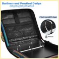 thumbnail image 4 of Sunset Feast Printed Zipper Binder with Handle&Shoulder Strap 2 inch 3 Ring 500+300 Sheet Capacity File Folder Organizer, 4 of 8
