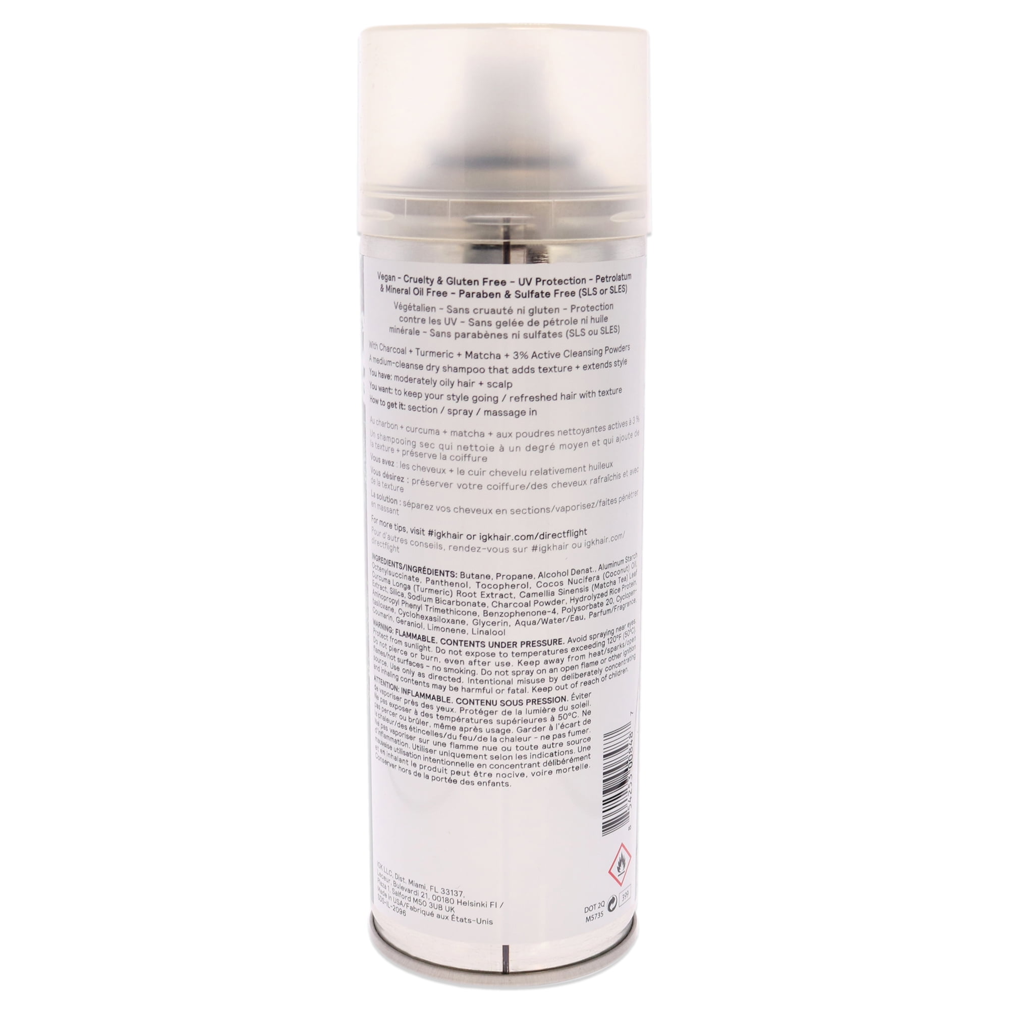 IGK Direct Flight Multi-Tasking Dry Shampoo , 6.3 oz Dry Shampo