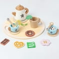 thumbnail image 5 of KOYPTL Simulated Tea Set Toy for Toddlers Boys Girls 2-4-6-8 Years Old,Mini Wooden Afternoons Tea Toys with Accessories for Soothing Playing Indoor,Gift for Christmas Birthday Education Pretend Play, 5 of 7