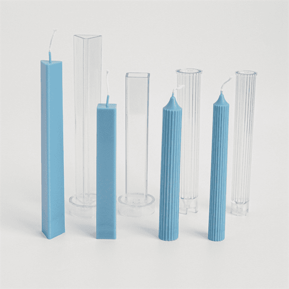 Long Pole Candle Plastic Mold DIY Homemade Aromatherapy Candles Making Kit Pc Mould B