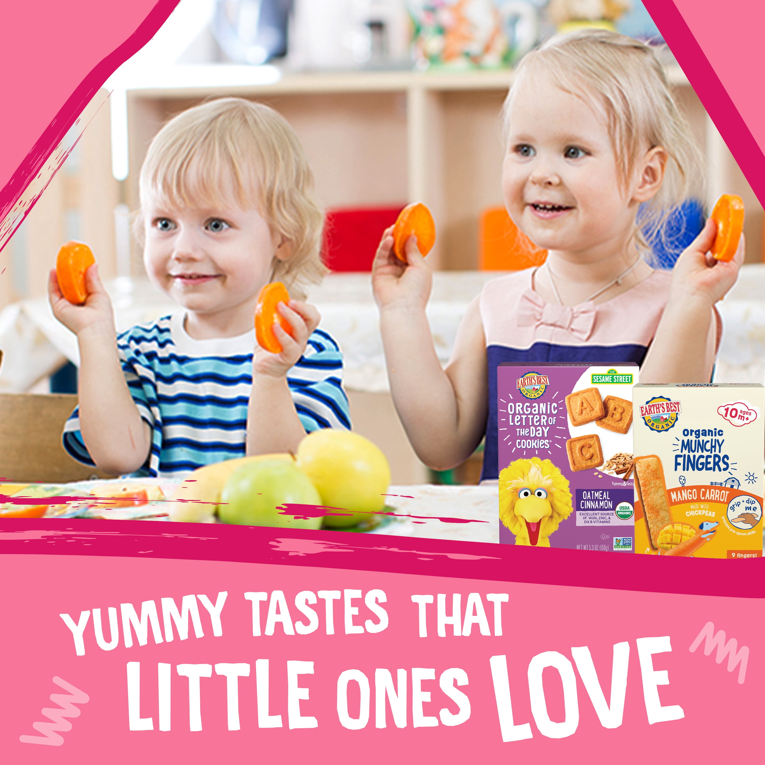 (5 pack) Earth's Best Organic Teething Crunchy Sticks Strawberry Banana Puffed Baby Snack, 0.56 oz Bag