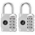 thumbnail image 1 of Combination Lock Desired Tools, 4 dígitos, paquete de 2 unidades, color plateado, 1 of 7