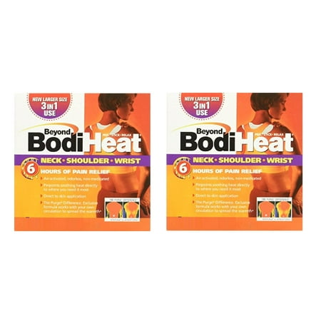 Beyond BodiHeat, Neck, Shoulder, Wrist Heating Pad, 6 Hours of Pain Relief, 2 Count + Cat Line Makeup