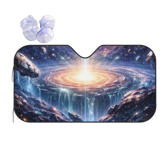 Galaxy Space Universe Car Windshield Sun Shade Universal Fit Auto Sun Visor Protector