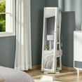 thumbnail image 2 of HOMCOM Armoire à Bijoux Pivotante à 360° avec Petit Miroir Intégré, 2 of 9