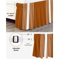 thumbnail image 3 of Burnt Orange White Stripe Wrap Around Bed Skirts for King Bed 16" Drop,Bed Skirt with Adjustable Elastic Belt Dust Ruffle Bed Valance for Bedroom Hotel Modern Rustic Vertical Striped Bed Frame Cover, 3 of 7