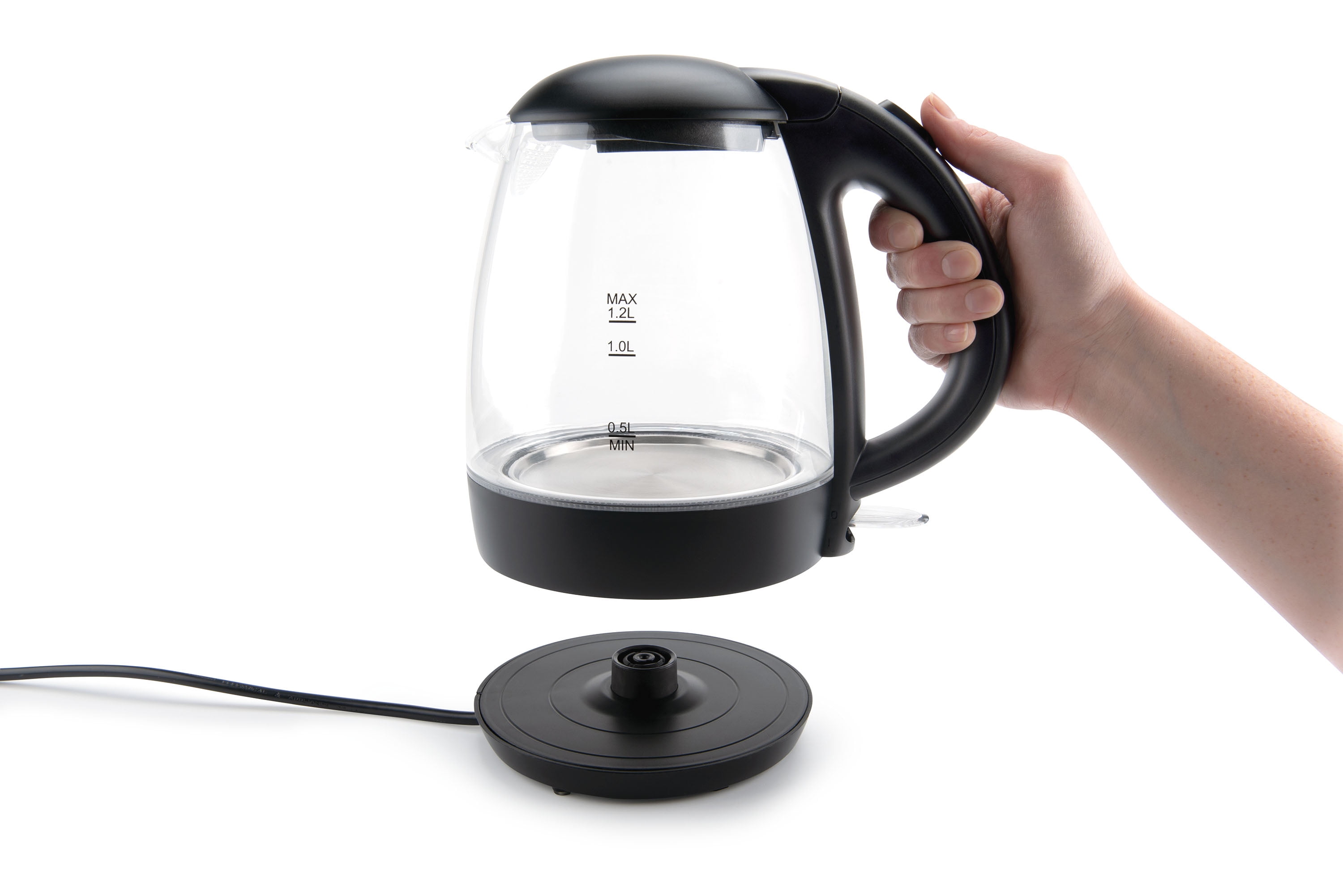 Aroma Electric Plug-in 7 cup Boiling Water Kettle Black