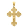 thumbnail image 1 of FB Jewels 14K Yellow Gold Crucifix with Spade Shaped Tips Pendant, 1 of 4