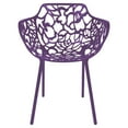 thumbnail image 5 of LeisureMod Stackable Dining Chair in Aluminum with Stackable and Floral Cutout Design Indoor Outdoor Use No Assembly for Modern Home, Kitchen, Patio Devon Collection, 5 of 10