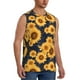 thumbnail image 2 of Fotbe Navy Blue Plaid Sunflower Men's Camiseta sin Mangas Estampada para Hombres, Playera Casual para Gimnasio, Entrenamiento, Playa-Medium, 2 of 7