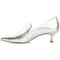 thumbnail image 3 of Journee Womens Celina Kitten Heel Loafer Square Toe Pumps, Widths Available, 3 of 10