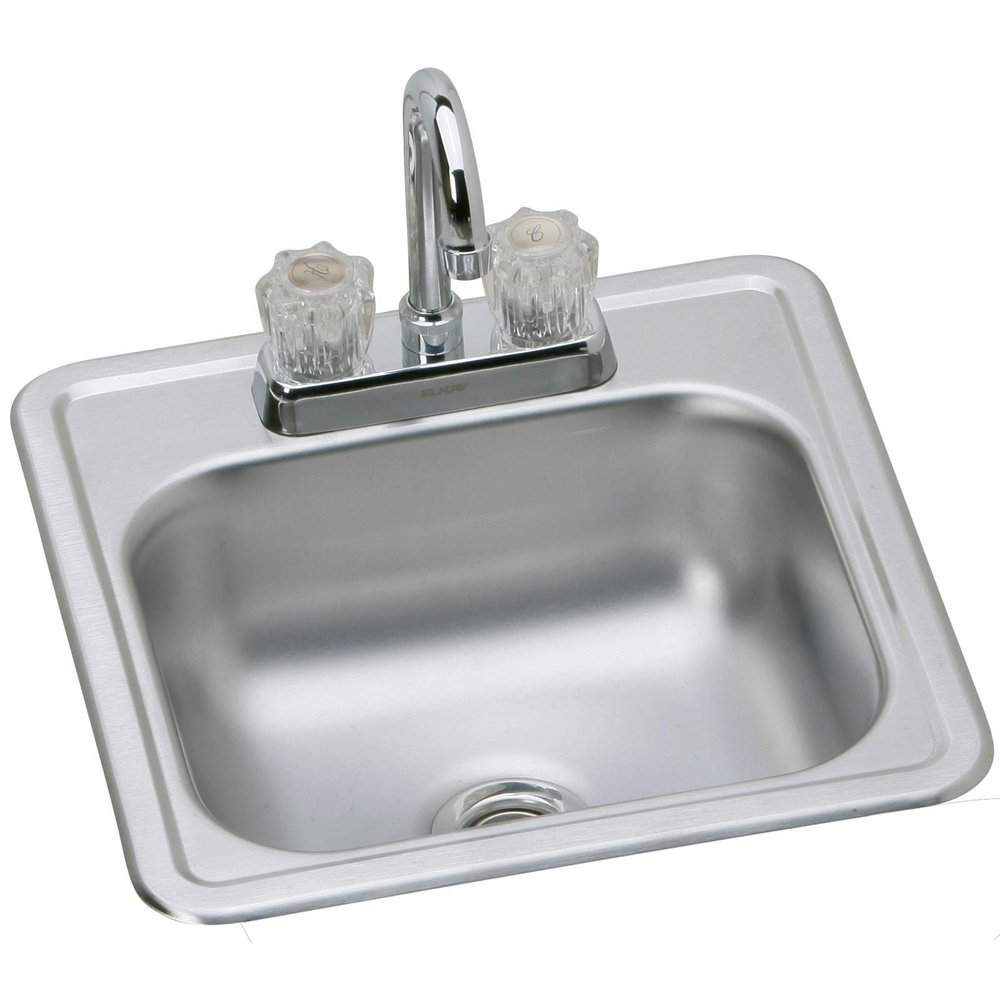 Elkay KP211515C Dayton Stainless Steel 15" x 15" x 53/16" Single Bowl