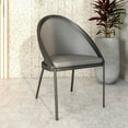 thumbnail image 6 of LeisureMod Modern Dining Chair, Contemporary Upholstered Kitchen and Dining Room Accent Side Chair with Metal Legs Urbane Series (Charcoal), 6 of 15
