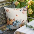 thumbnail image 3 of Throw Pillow Covers, Orange Blue Grey Pumpkins Fall Decorative Throw Pillow Covers 20x20 Inch, Thanksgiving Botanical Rustic Square Linen Pillow Cases for Couch/Living Room/Sofa, 3 of 9