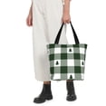 thumbnail image 2 of Ratiio Green White Lumberjack Plaid Print Shoulder Bag for Women, Polyester Crossbody Purse Lightweight Handbag for Daily Travel and Casual Use, 2 of 6