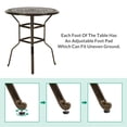 thumbnail image 2 of VIVIJASON 35.2" Patio Height Bar Table, All-Weather Cast Aluminum Bar Bistro Table Outdoor Patio Round Dining Table with Umbrella Hole for Balcony, Lawn, Garden, Backyard, Antique Bronze, 2 of 7