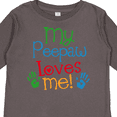 thumbnail image 4 of Inktastic My Peepaw Loves Me Gift Boys or Girls Long Sleeve Toddler T-Shirt, 4 of 5