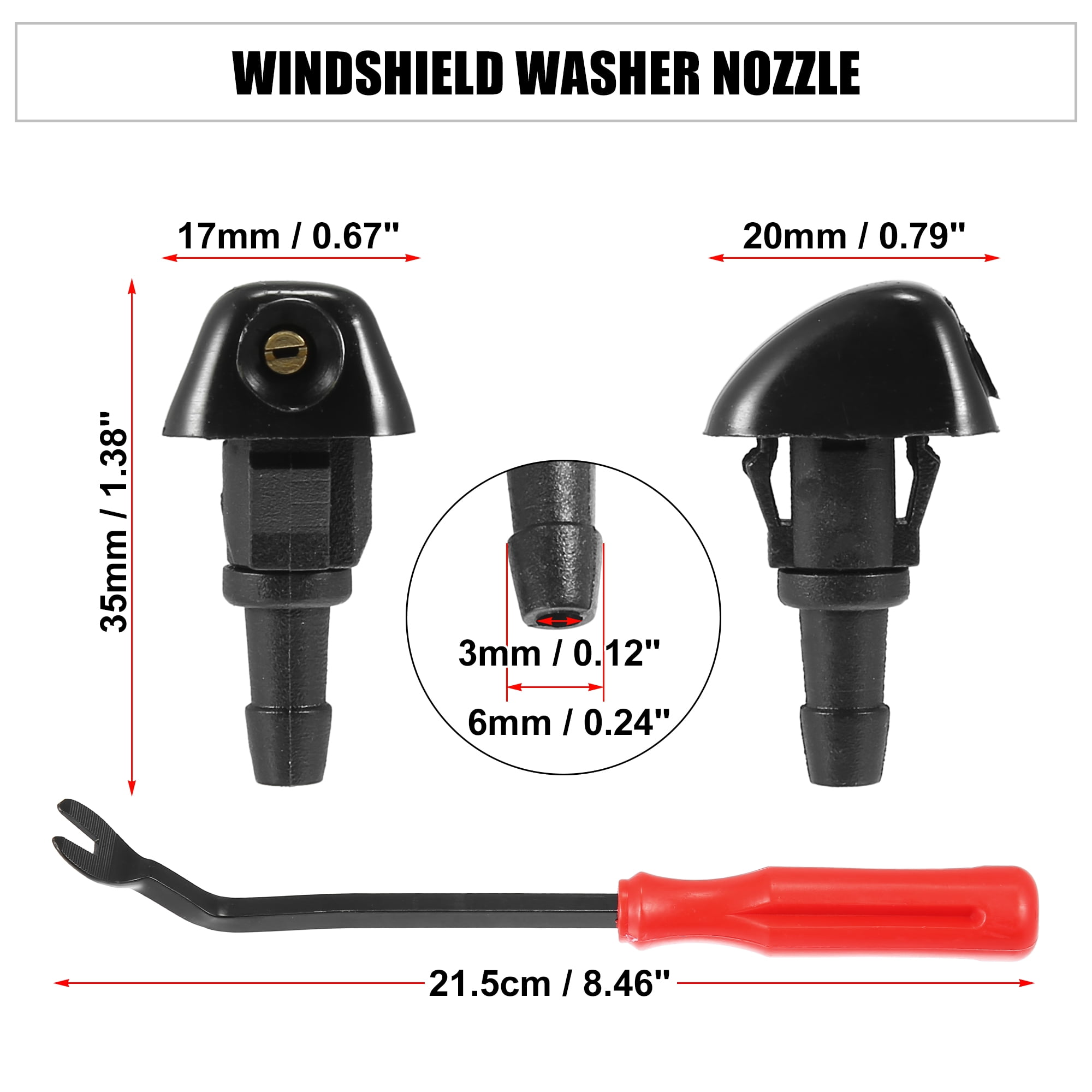 Unique Bargains Windshield Wiper Washer Nozzle Kit for Honda CR-V