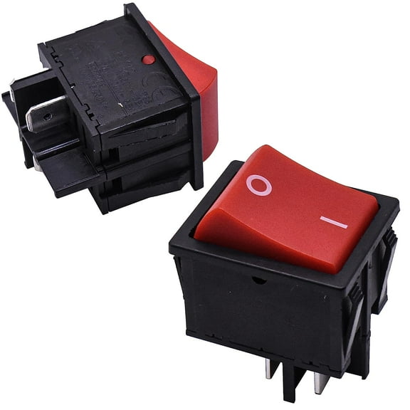 HQRP 2-Pack ON Off Rocker Switch 4-Prong 10A 125V Compatible with KEDU HY12, UL Listed