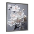 thumbnail image 4 of Designart "White Apple Blossom Minimalism III" Apple Blossom Picture Framed Wall Art Living Room, 4 of 5