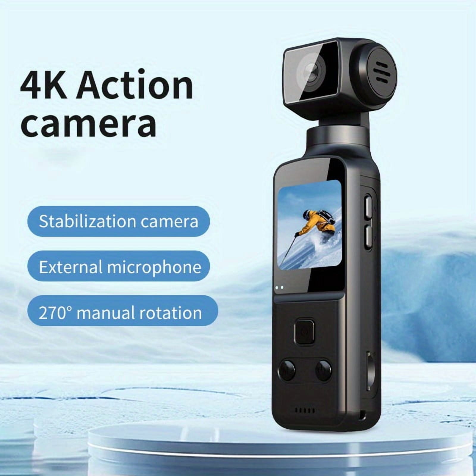 Fanruina 4K Ultra HD Vlogging Camera - 1.33" CMOS, USB Rechargeable. 270° Rotating Action Camcorder for Vlogs, Live Streams & Outdoor. Ideal Gift for Couples, Back-to-School or Easter.