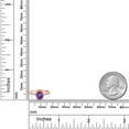 thumbnail image 6 of Gem Stone King 10K Rose Gold Purple Amethyst and Lab Grown Diamond Engagement Ring for Women | 1.40 Cttw | Round 7MM | Gemstone February Birthstone | Size 8, 6 of 6