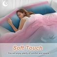 thumbnail image 4 of 3 Piece Pink Blue Ombre Duvet Cover Set Queen Size,Microfiber Comforter/Quilt Cover with Corner Ties and 2 Pillowcases,Modern Geometric Striped Abstract Art All Season Bedding with Zipper Closure, 4 of 8