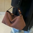 thumbnail image 5 of GASTROPOD 2026 New Suede Bag Slouchy Shoulder Bag for Women Crescent Satchel Crossbody Purse Brown Suede Bag Work Tote Handbags, 5 of 7