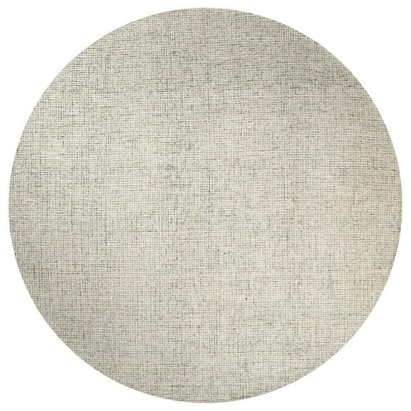 Alora Decor London 10' Round Solid Beige/Gray/Rust/Blue Hand-Tufted Area Rug