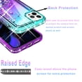 thumbnail image 4 of iPhone 13 Pro Max Case,  with [Tempered Glass Protector] Liquid Floating Glitter Quicksand Bling with Spot Diamond Cover - Teal/Purple, 4 of 7