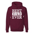 thumbnail image 2 of Wild Bobby, Best Dad Ever Daddy husband Father's Day Gift | Mens Father's Day Hooded Sweatshirt Graphic Hoodie, Maroon, Small, 2 of 4