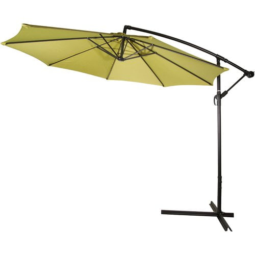 Trademark Innovations 10 Deluxe Polyester Offset Patio Umbrella Teal Walmart Com Walmart Com