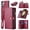 Red, variant on for Samsung Galaxy S26 Ultra Wallet Case for Women, Support Wireless Charging with RFID Blocking Card Holder/Change Pocket, PU Leather Wallet Detachable Magnetic Phone Case With Wrist Strap,Brown