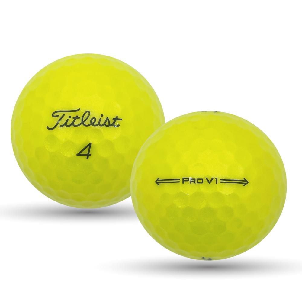 Mulligan - 36 balles de golf récupérées Titleist Prov V1 2022 5A, Jaune
