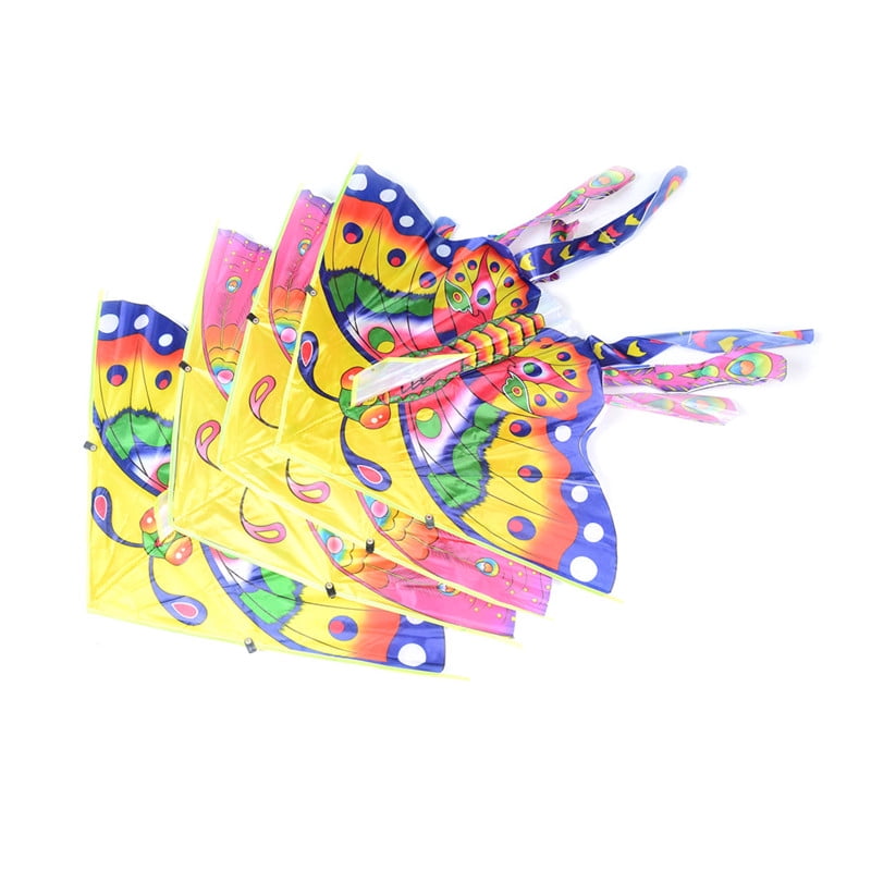 1PC Butterfly Printed Long Tail Kite Children Kids Outdoor Garden Fun Toys YL 