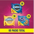 thumbnail image 2 of Cookie Variety Pack 3 Flavors 30 Original Oreo, 20 Chips Ahoy, & 10 Golden Vanilla Oreo - Individually Wrapped Packs, Sweet Treat Snack - 60 Total, 2 of 6