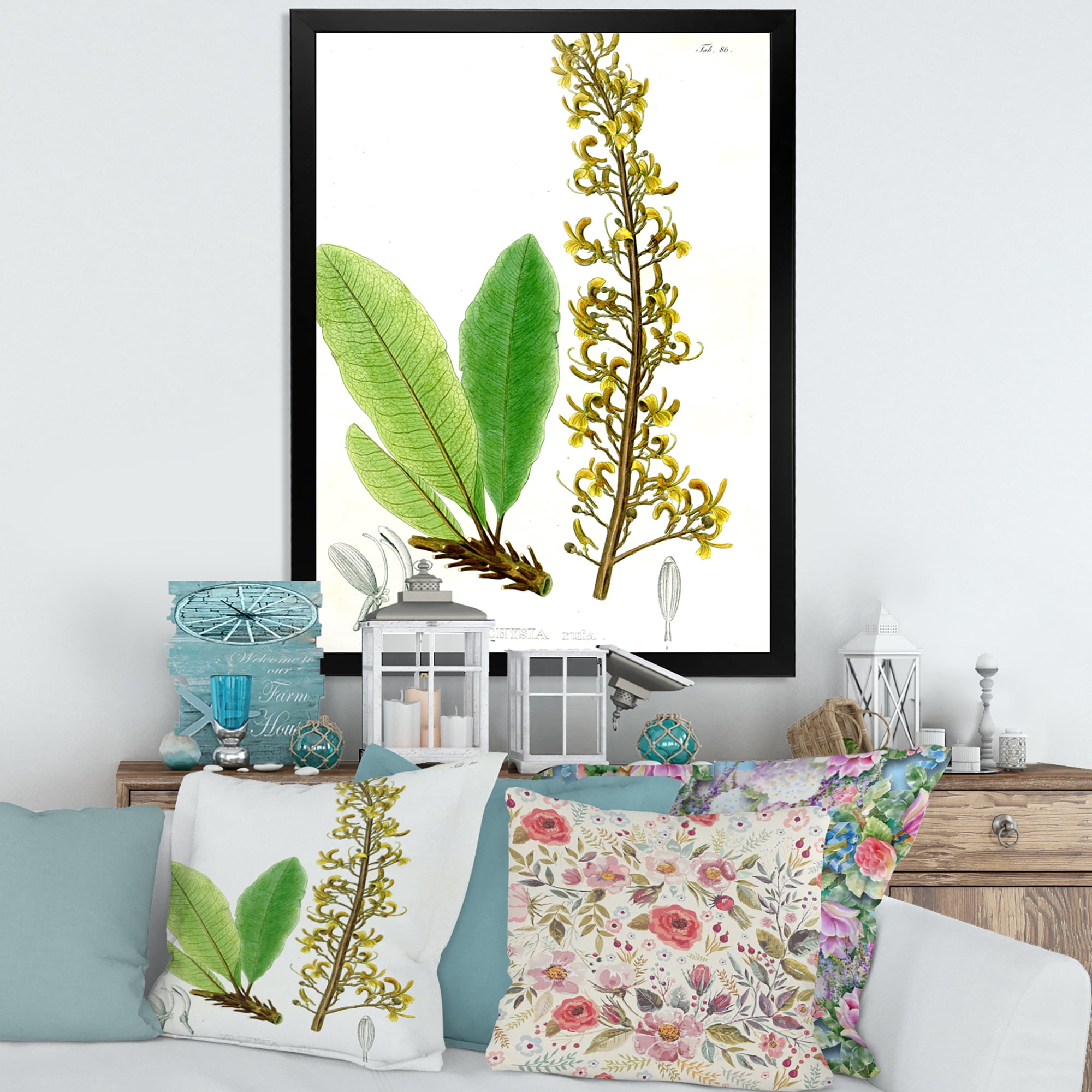 Designart 'Ancient Brazilian Plant IV' Traditional Framed Art Print