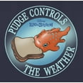 thumbnail image 2 of Women's Lilo & Stitch Pudge Controls the Weather Graphic Tee Navy Blue Small, 2 of 4