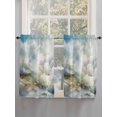 thumbnail image 3 of Tier Curtains 45 Inches Long, Blue White Ombre Window Treatment Curtain Drapes, Watercolor Cloud Geometric Abstract Art Window Half Privacy Curtains for Bedroom Bathroom, 42"x45", 2 Panels, 3 of 7