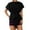 Black, variant on Women's Summer Short Sleeve Tie Front T-Shirt, Breathable Crewneck Tee for Casual Daily Wear Outfits