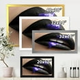 thumbnail image 4 of Designart 'Woman Lips With Black Lipstick & Purple Paint' Modern Framed Art Print, 4 of 4
