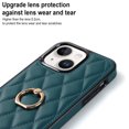 thumbnail image 6 of Dteck Case for iPhone 13 6.1-inch,Shockproof Leather Grid Case 360°Rotatable Ring Holder Kickstand Hybrid Rubber Cover,Darkgreen, 6 of 8