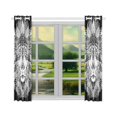thumbnail image 3 of BSDHOME Lion Window Curtain Kitchen Curtain 26x39 inches (Two Pieces), 3 of 3