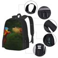 thumbnail image 4 of Balery Hybrid Parrot in the Forest Backpack for Men and Women - Durable 600D Oxford Cloth -Large Capacity, Water-Resistant School, Travel, and Hiking Bag, 4 of 9