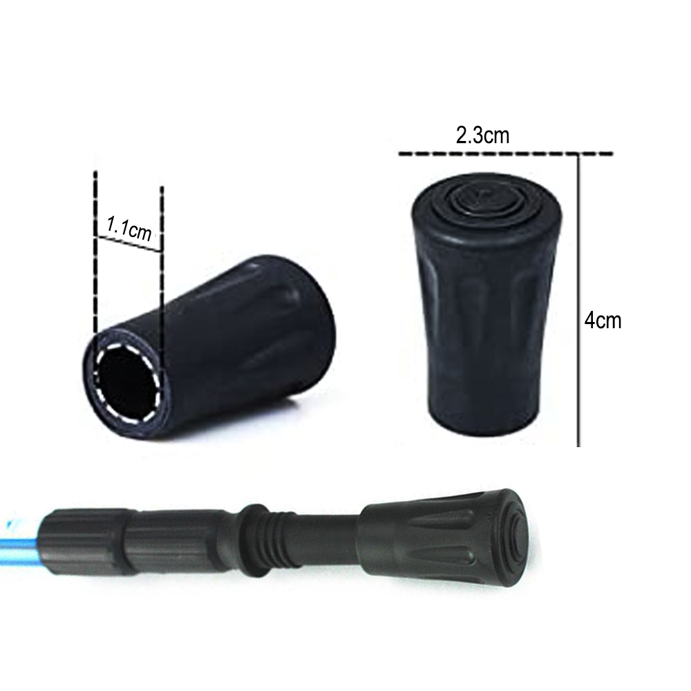 Embouts Caoutchouc Pour Bâtons De Randonnée Et Trekking – Lot De 2 Ou 6 – Anti-Dérapants Tous Terrains