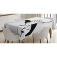 thumbnail image 1 of Ambesonne Humor Tablecloth Rectangular Table Cover, Captain Picard Face Palm, 52"x70", White and Black, 1 of 3