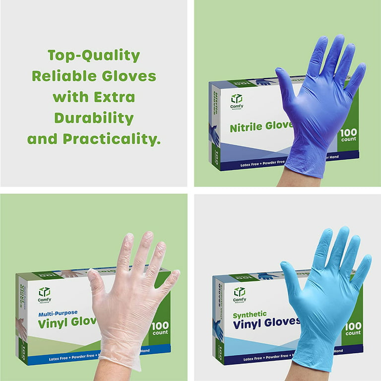 iChef Glove 100 Counts Food Service Food Handling Nitrile Gloves Black Powder Free (XL)