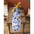 thumbnail image 5 of Navy Blue Easter Table Runner 60 Inches, Summer Spring Floral Bed Runner Dresser Scarves Tabletop for Indoor Outdoor Parties/Ceremony/Banquet, 13" x 60", 5 of 8