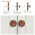 thumbnail image 4 of 4 Pcs Vintage Flowers Patterns Knobs for Kitchen Cabinet Cupboard Dresser Bookcase Drawer Pulls Handles Round Home Decor, 4 of 5