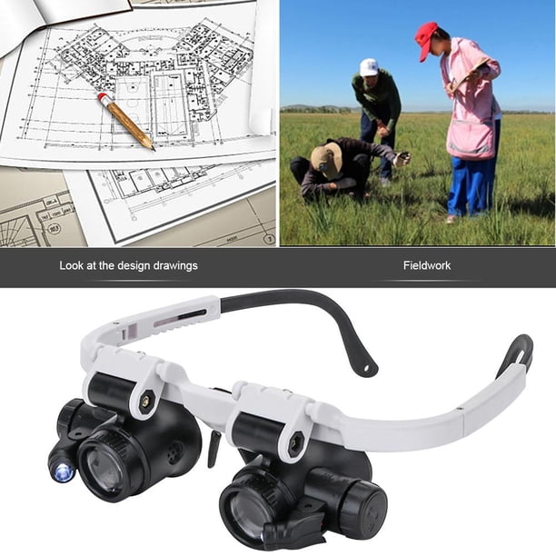 Lupa telescópica lupa gafas lupas luz LED 8X/15X/23X gafas DQrwqpou Para estrenar
